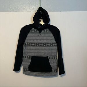 Arizona jeans, black long sleeve hooded top medium 10/12.